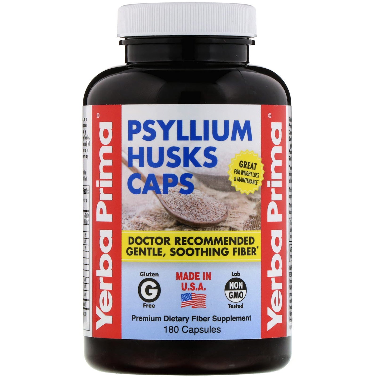 Yerba Prima, Psyllium Husks Caps, Capsules