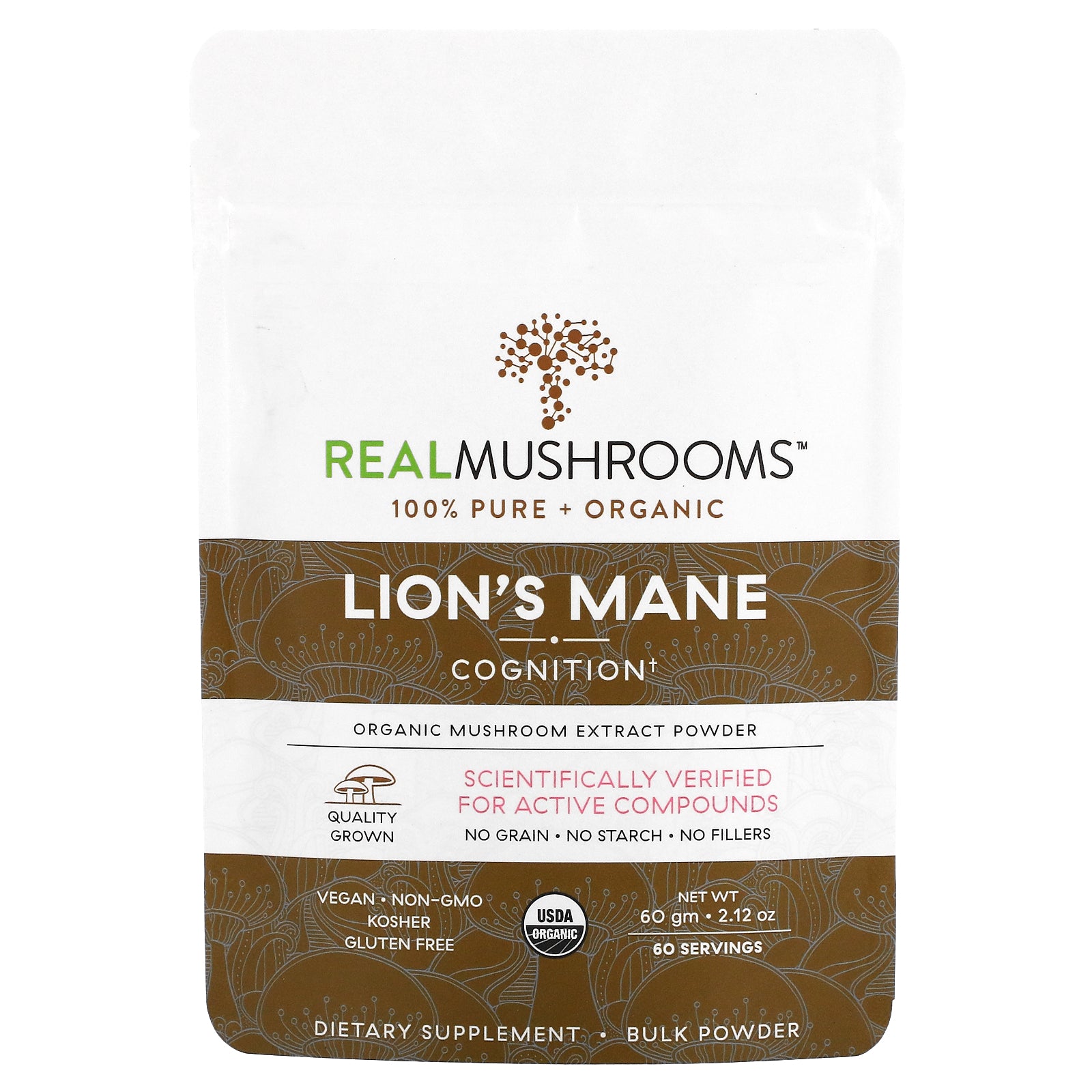 Real Mushrooms, Lion's Mane, Cognition, Bulk Powder