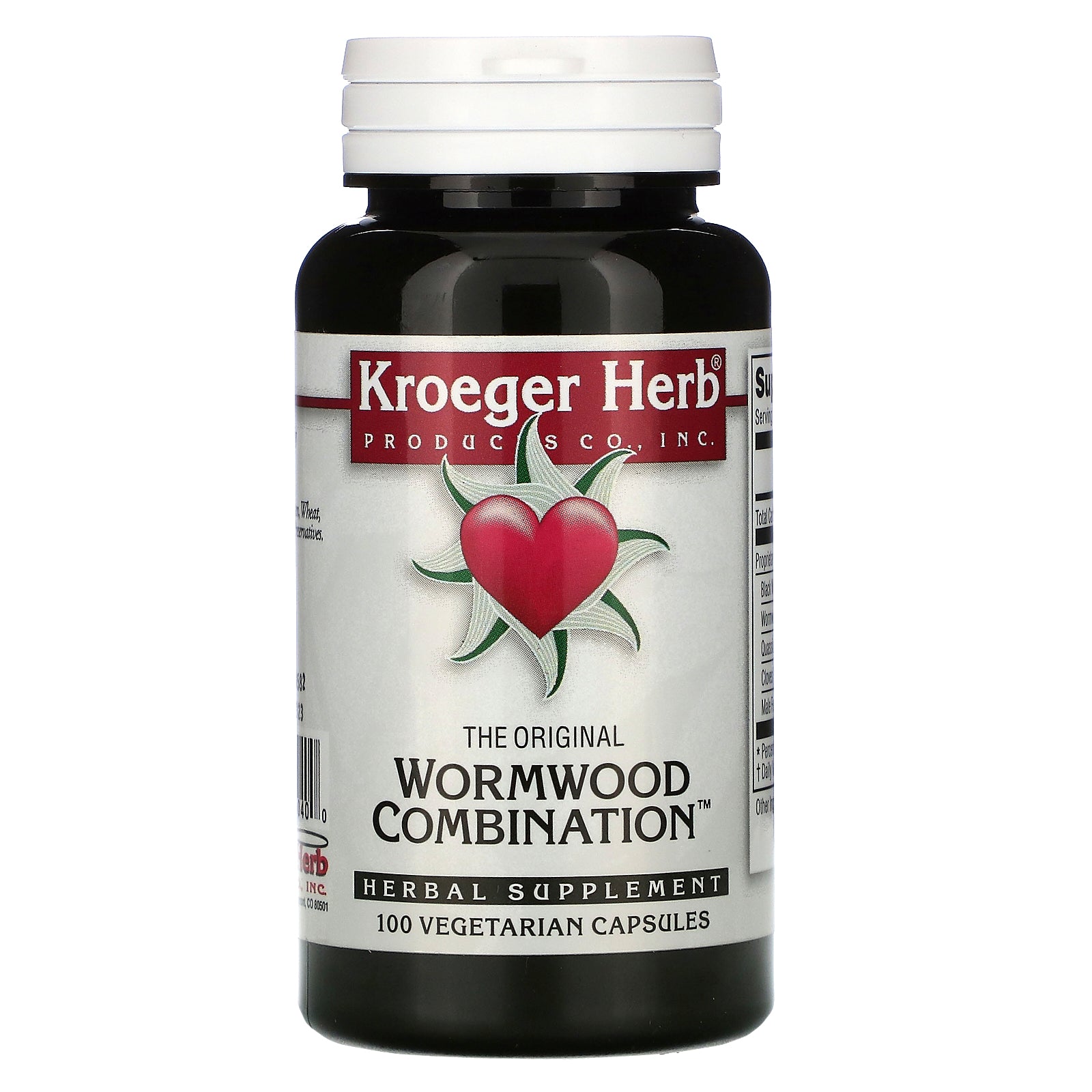 Kroeger Herb Co, The Original Wormwood Combination, Vegetarian Capsules