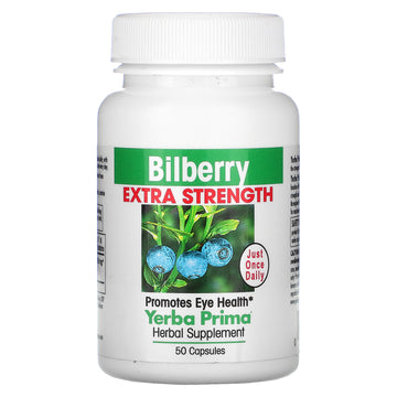 Yerba Prima, Bilberry Extra Strength, Capsules