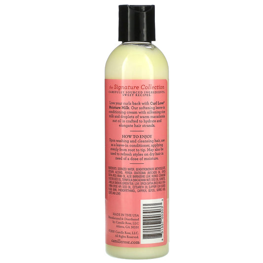 Camille Rose, Curl Love Moisture Milk, Leave-In Conditioning Cream, Rice Milk & Macadamia Oil