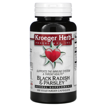 Kroeger Herb Co, Black Radish & Parsley,  Vegetarian Capsules