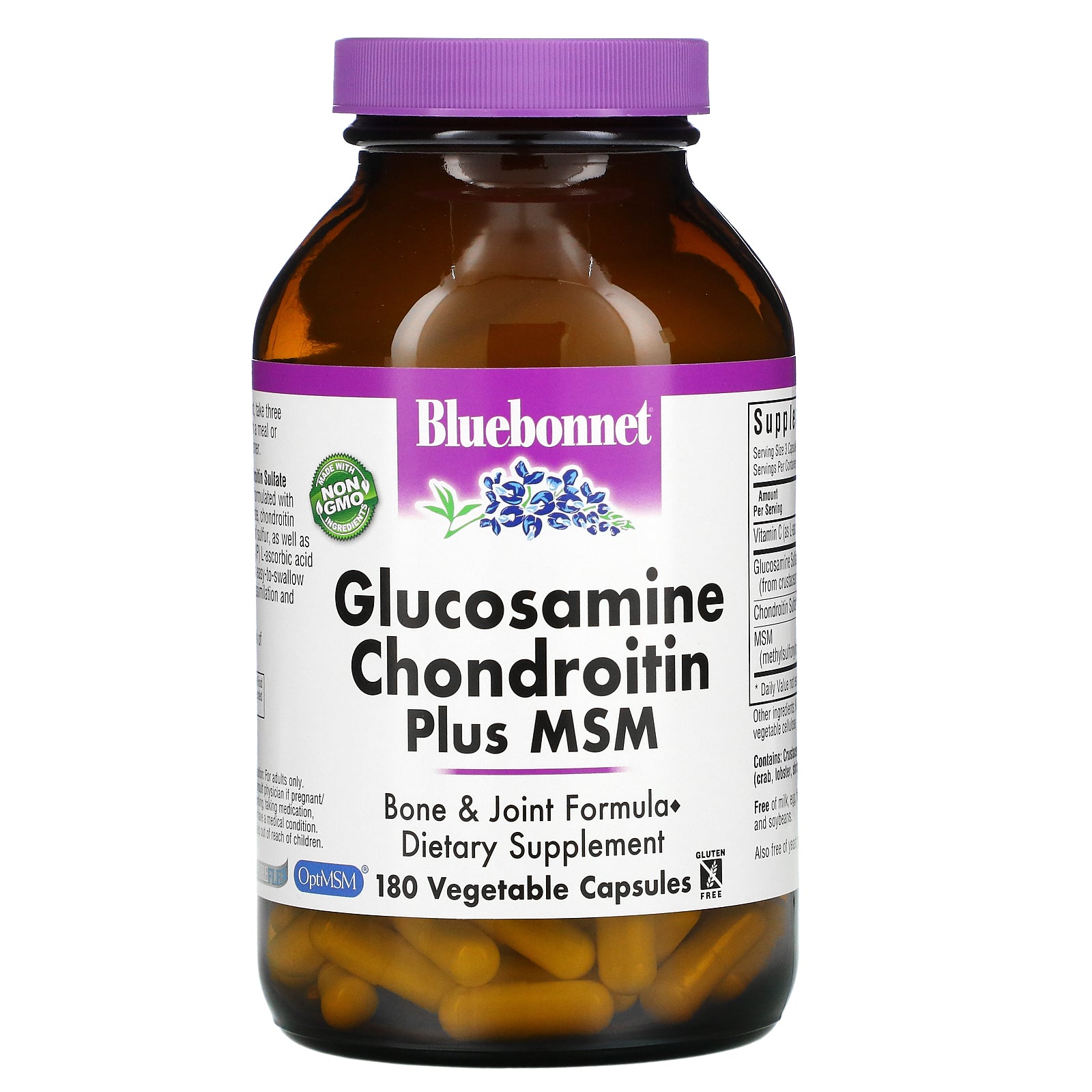 Bluebonnet Nutrition, Glucosamine Chondroitin Plus MSM