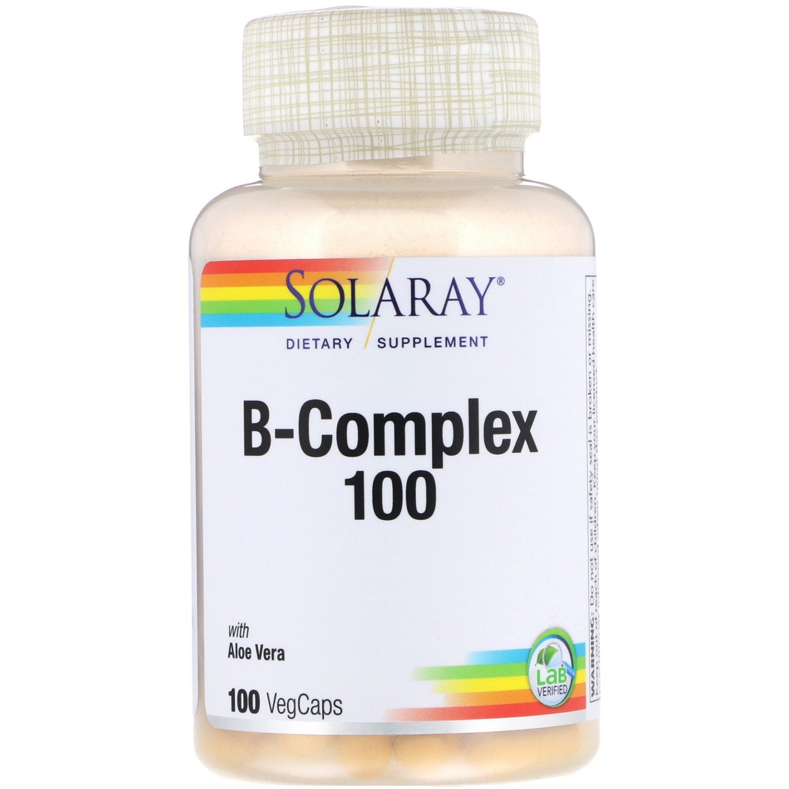 Solaray, B-Complex 100 With Aloe Vera Vegcaps