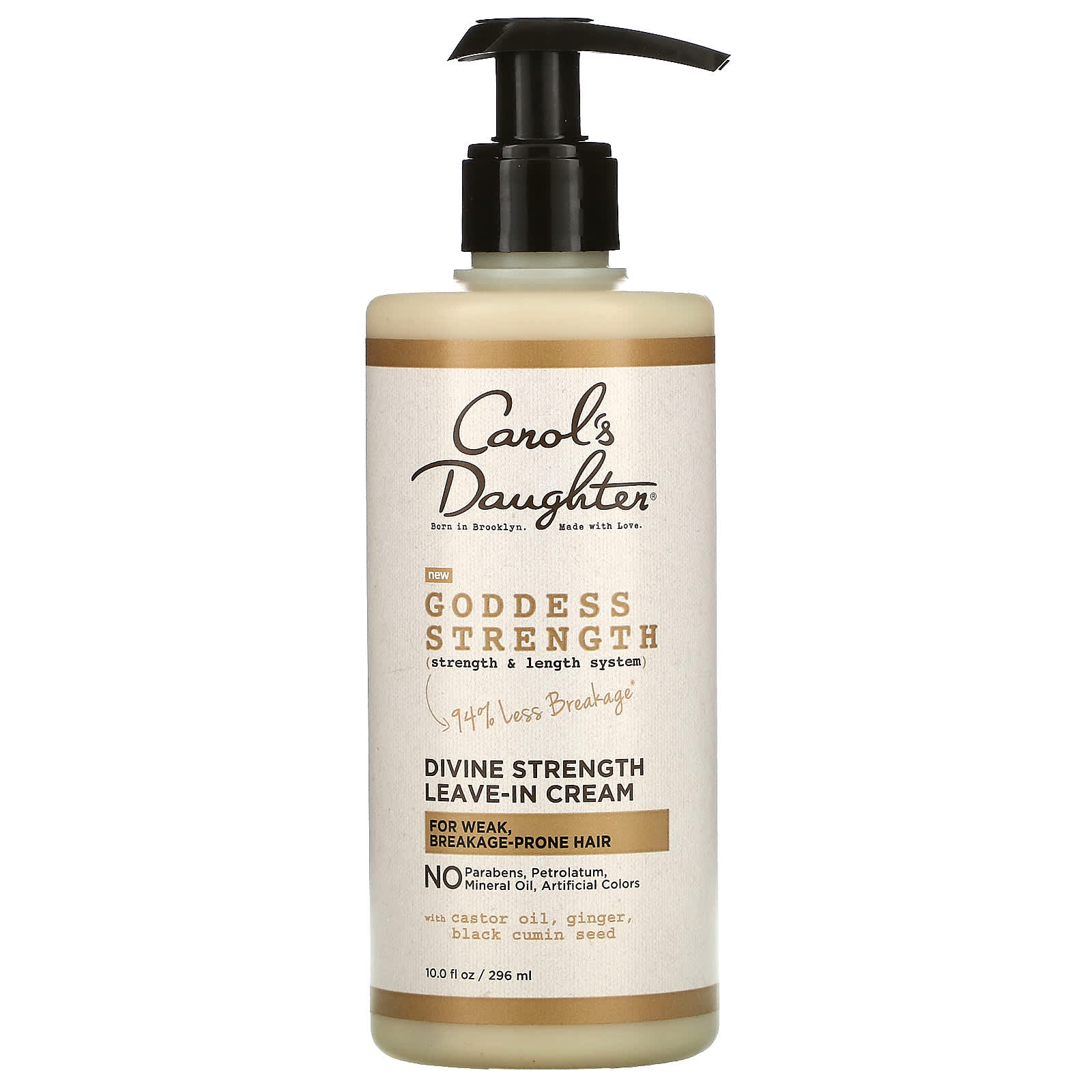Carol's Daughter, Goddess Strength, Strength & Length System, Divine Strength Leave-In Cream, For Weak, Breakage-Prone Hair(296 ml)