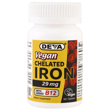 Deva, Vegan, Chelated Iron, 29 mg