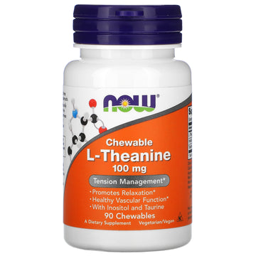 NOW Foods, Chewable L-Theanine , 100 mg