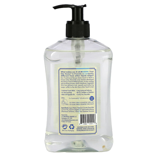 A La Maison de Provence, Premium Soap For Hand & Body, Hypoallergenic, Unscented (500 ml)