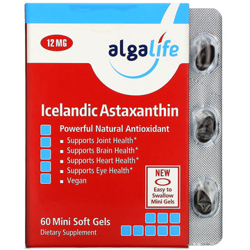 Algalife, Icelandic Astaxanthin, 12 mg Mini Soft Gels
