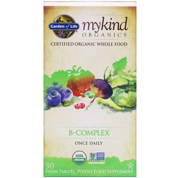 Garden Of Life, Mykind Organics, B-Complex, Vegan Tablets