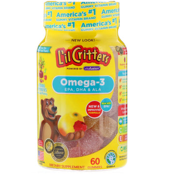 L'il Critters, Omega-3, Raspberry-Lemonade Flavors Gummies