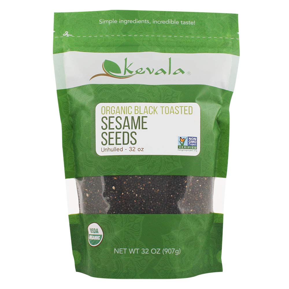 Kevala Organic Black Sesame Seeds (TOASTED)