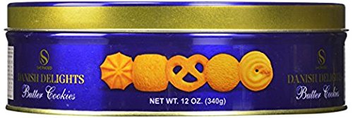Sherwood DANISH DELIGHTS Butter Cookies, In a Nice Attractive Gourmet Gifting Tin, Box Pack Of 2