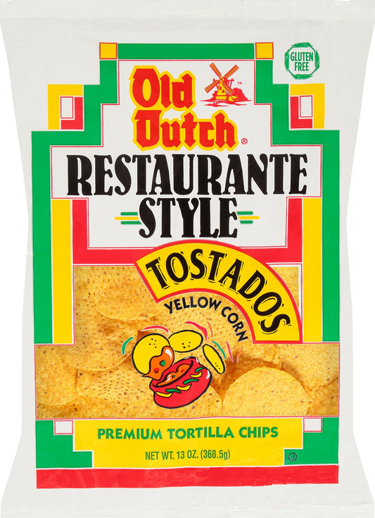 Old Dutch Restaurante Style Yellow Corn Tostados Tortilla Chips