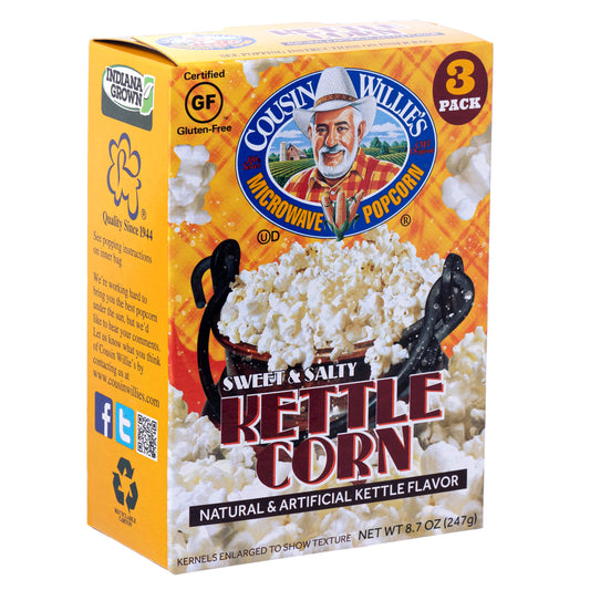 Cousin Willie’s Kettle Corn Microwave Popcorn, 2.9 oz