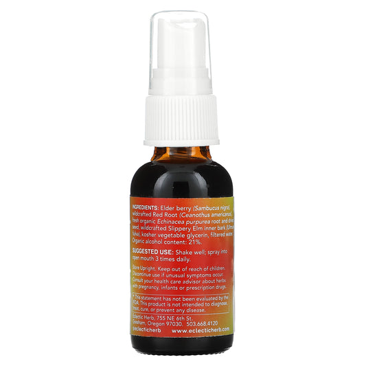 Eclectic Institute, Kid's Throat Spray, Elderberry Red Root