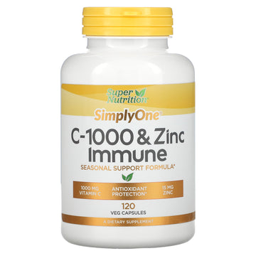 Super Nutrition, SimplyOne, C-1000 & Zinc Immune Veg Capsules