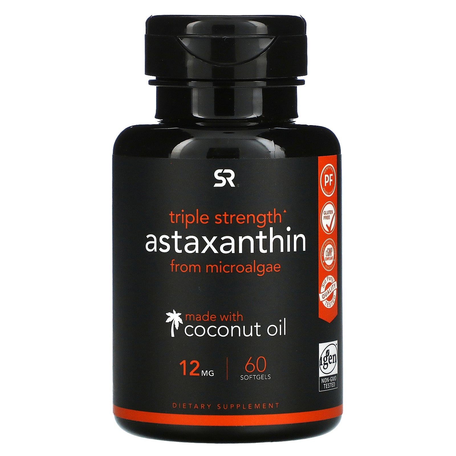 Sports Research, Astaxanthin, Triple Strength, 12 mg Softgels