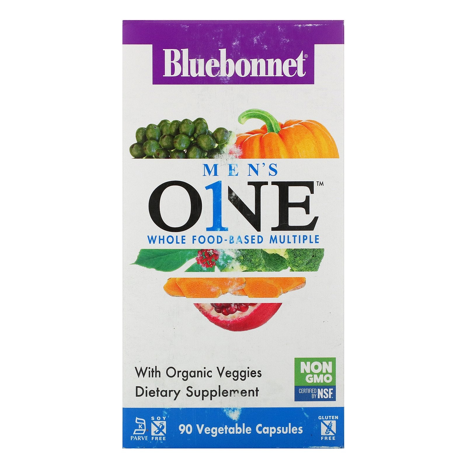 Bluebonnet Nutrition, Men'S One, Whole Food-Based Multiple, Vegetable Capsules