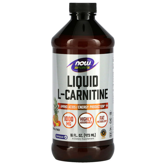 NOW Foods, Sports, L-Carnitine Liquid,1,000 mg, 16 fl oz (473 ml)