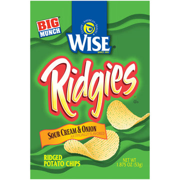 Wise® Big Munch® Ridgies® Sour Cream & Onion Potato Chips . Bag