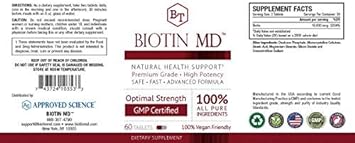 Biotin MD ? Extra Strength Pure Biotin 10,000mcg for Improved Hair, Sk