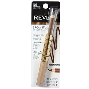 Revlon Brow Fantasy Pencil and Gel, Dark Blonde [104], 0.04  ( Pack of 1)