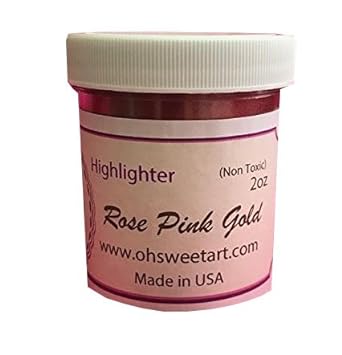 ROSE PINK GOLD HIGHLIGHTER DUST 2  , rose pink gold highlighter By Oh! Sweet Art