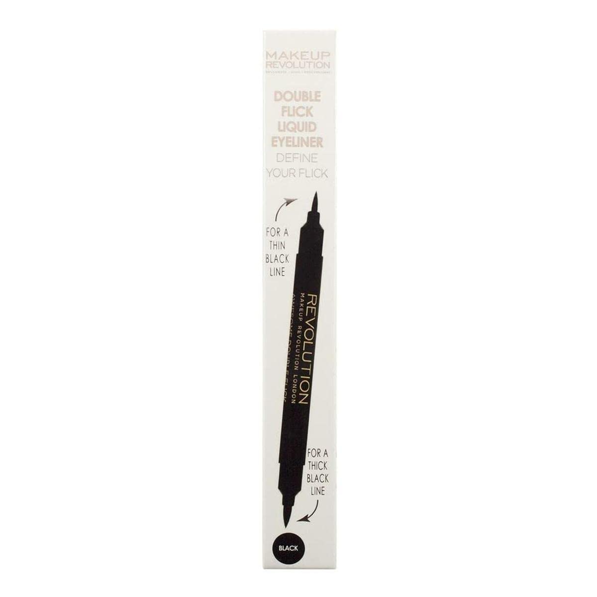Revolution Thick & Thin Dual Liquid Eyeliner, Dual Ended Eyeliner Pen, Highly Pigmented & Last All Day Long, Cruelty-Free, 5g