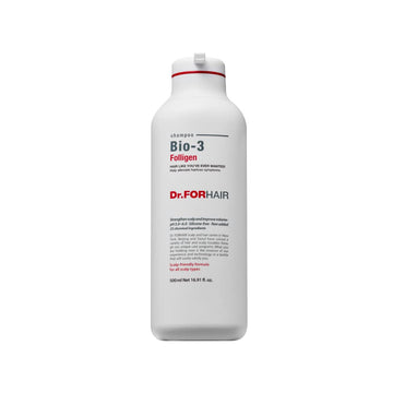 Dr.FORHAIR Bio-3 Folligen Biotin Shampoo (16.9 oz) Hair Regrowth Strengthen Scalp and Improve Volume Scalp-friendly formula (No Parabens, Silicone, Sulfates)