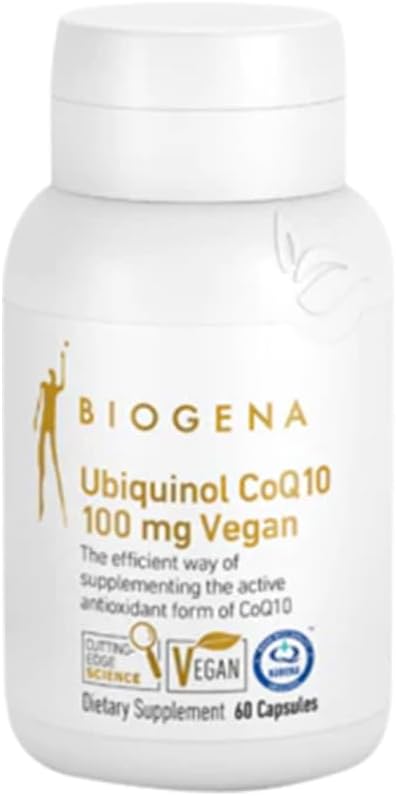 Biogena Ubiquinol CoQ10 100mg Vegan Gold - Antioxidant, Energy Product