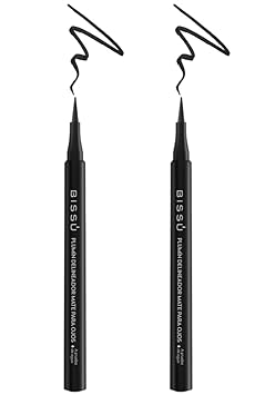 Bissú Waterproof Liquid Matte Eyeliner - 1ml each (2Pack Black)
