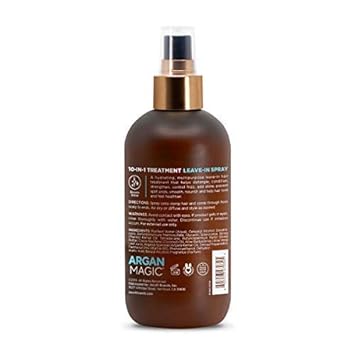 Argan Magic 10 in 1 Hair Treatment & Stylizing Spray – Multipurpose Leave in Spray for all Hair Types | Made in USA | Paraben Free | Cruelty Free (8 /2 Pack)