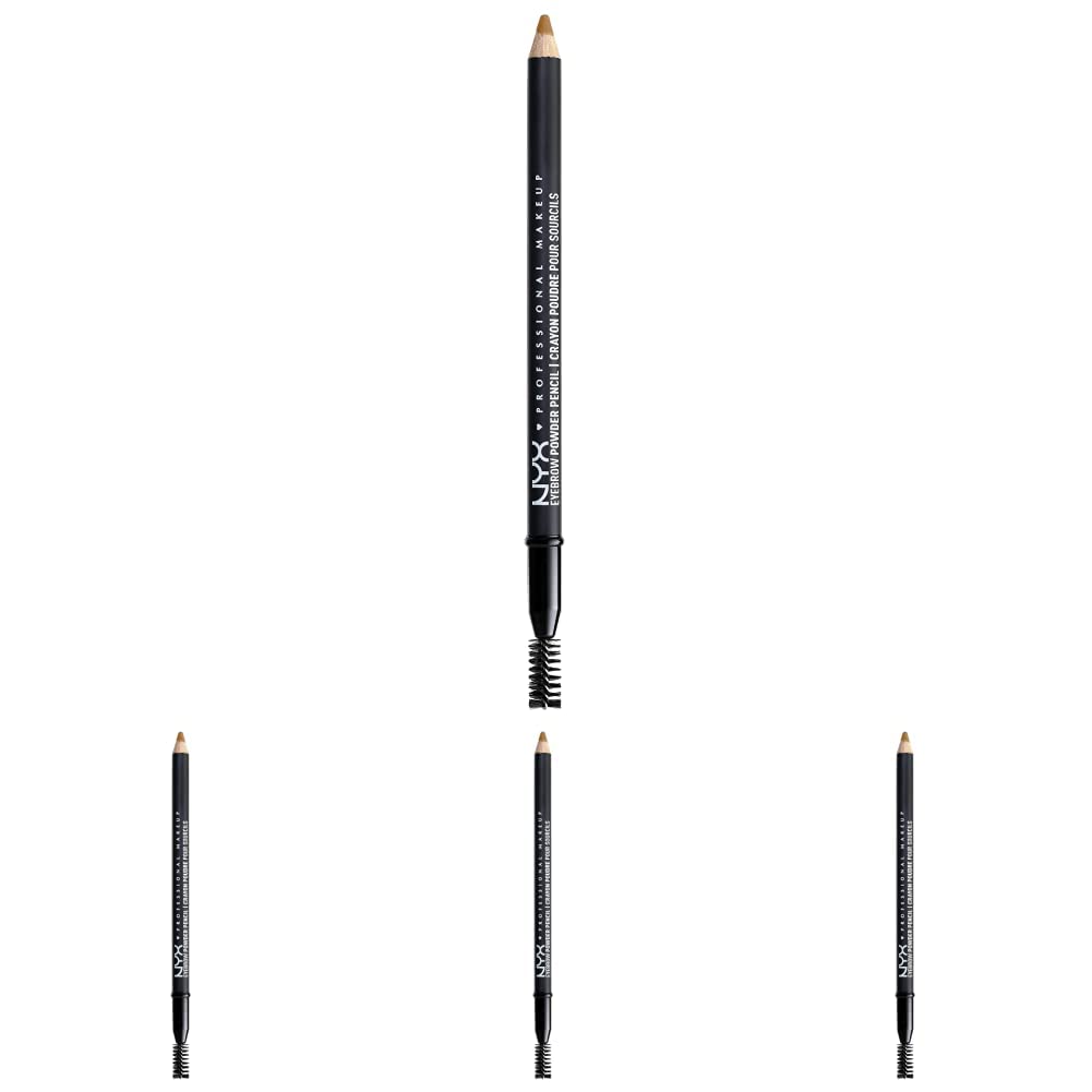 NYX PROFESSIONAL MAKEUP Eyebrow Powder Pencil, Caramel (Pack of 4)
