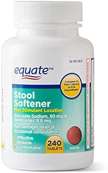 Equate - Stool Softener with Stimulant Laxative, 240 Tablets3.88 Ounces