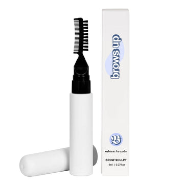 Brows Up Clear Brow Sculpt - Gel Wax Hybrid with Double Ended Brush and Comb