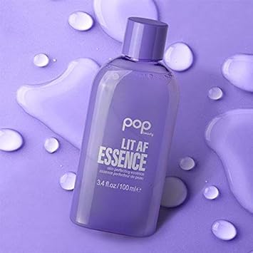 POPBEAUTY Lit AF Essence | Botanical Gel Essence | Replenish Hydration And Brighten Skin With Niacinamide And Peptides | 3.4