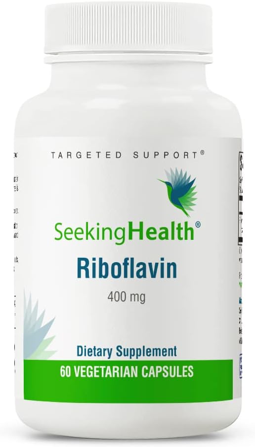 Seeking Health Riboflavin - Vitamin B2 Supplement For Methylation Support - Support Homocysteine Metabolism With Antioxidant Ingredients - 400 Mg, 60 Capsules