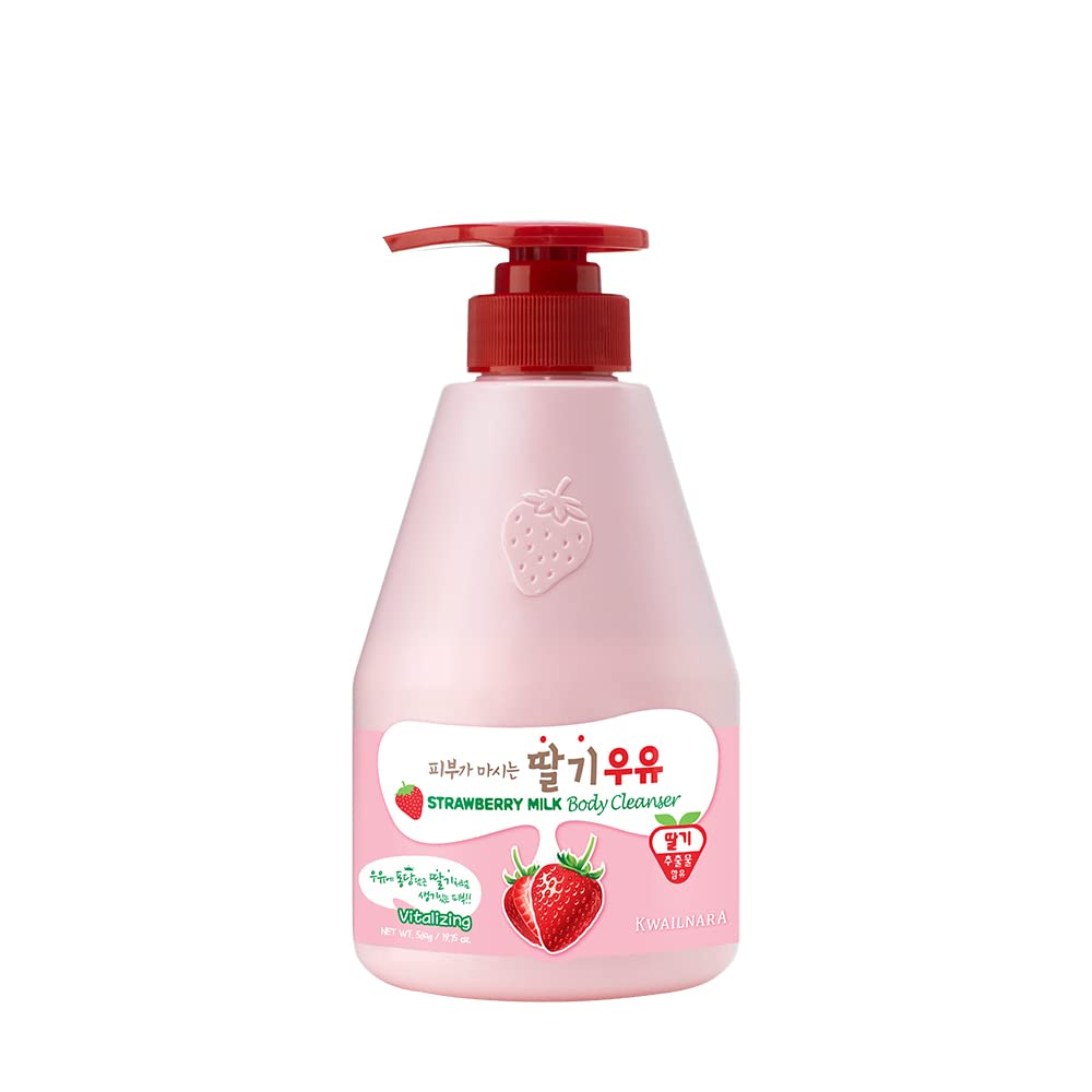 WELCOS KWAILNARA Strawberry Milk Body Cleanser 560 g / 19.75