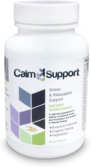 Calmsupport: Stress & Relaxation Support - Ashwagandha, Passion Flower, Valerian Root, Ginger, Gaba, Velvet Bean, Mother