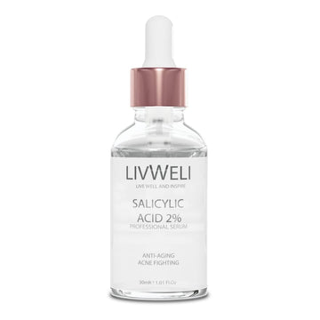 Livweli 2% Salicylic Acid Serum - Exfoliating acne skin care - Promotes Smooth, Bright Skin - Vegan Friendly & Cruelty Free | 30