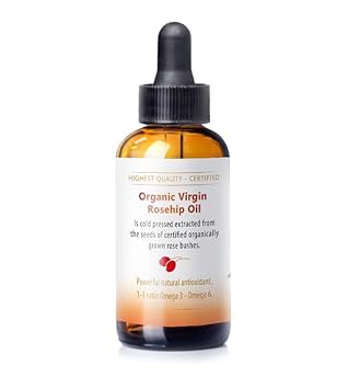 Nuvia Organics Rosehip Oil - USDA Certified Organic, Unrefined (Virgin) Cold Pressed; 1