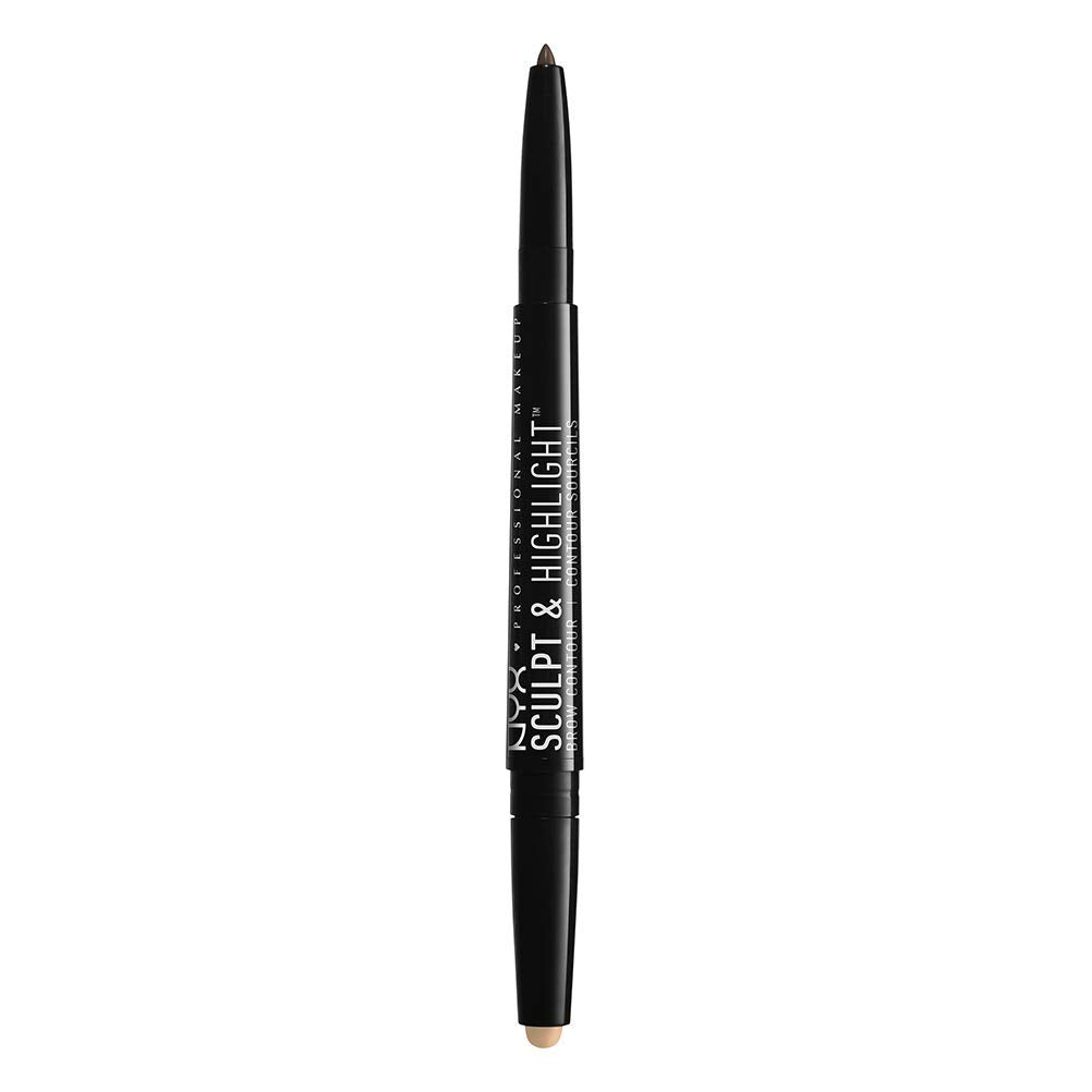 NYX PROFESSIONAL MAKEUP Sculpt and Highlight Brow Contour, Eyebrow Pencil, Brunette Cream