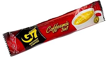 Trung Nguyen - G7 3 In 1 Instant Coffee - 1 Pack 100 Sachets | Roasted Ground Coffee Blend with Creamer and Sugar, Suitable for Most Coffee Brewing Methods