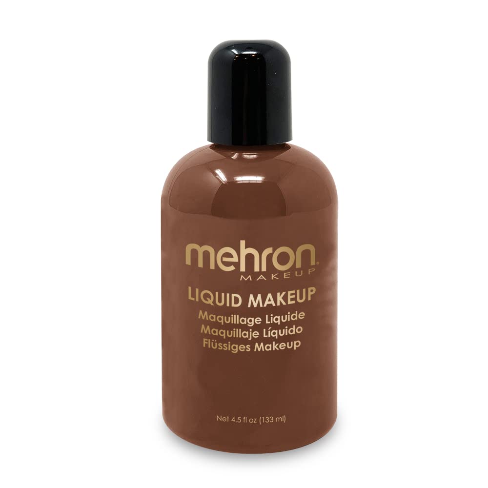 Mehron Makeup Liquid Makeup | Face Paint and Body Paint 4.5  (133 ) (SABLE BROWN)