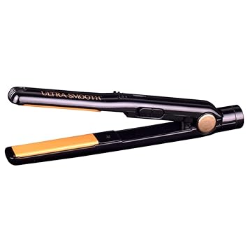 Cricket Ultra Smooth Mini Styling Iron Hair Straightening Ceramic at Iron with Argan Oil and Keratin Protein Infused Beveled Plates High Power Fast Heat Hair Straightener Styling Tool, Black