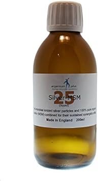 Silver-MSM 25 (Liquid) - 200 ml in Amber Glass Bottle

