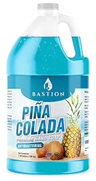 Bastion Foaming Antibacterial Hand Soap: Pina Colada Scented Refill 1 Gallon (128 ) Bulk Hand Wash