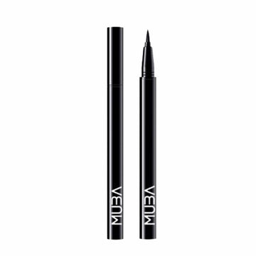 MUBA COSMETICS "Israel" Black Liquid Eyeliner - Waterproof Eyeliner Pencil, Ultra-Pigmented Eye Liner for Eye Makeup - Smudge-Proof Eye Liner Pencils, Intense Black Eyeliner Pencils - No Budge Pencil Eyeliner, Matte Black