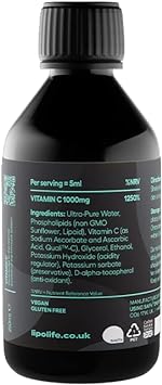 lipolife liposomal Vitamin C LVC2-48 Servings. Liposomal Encapsulation1 Grams